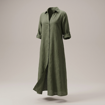 Harriet V-Neck Dress - Green