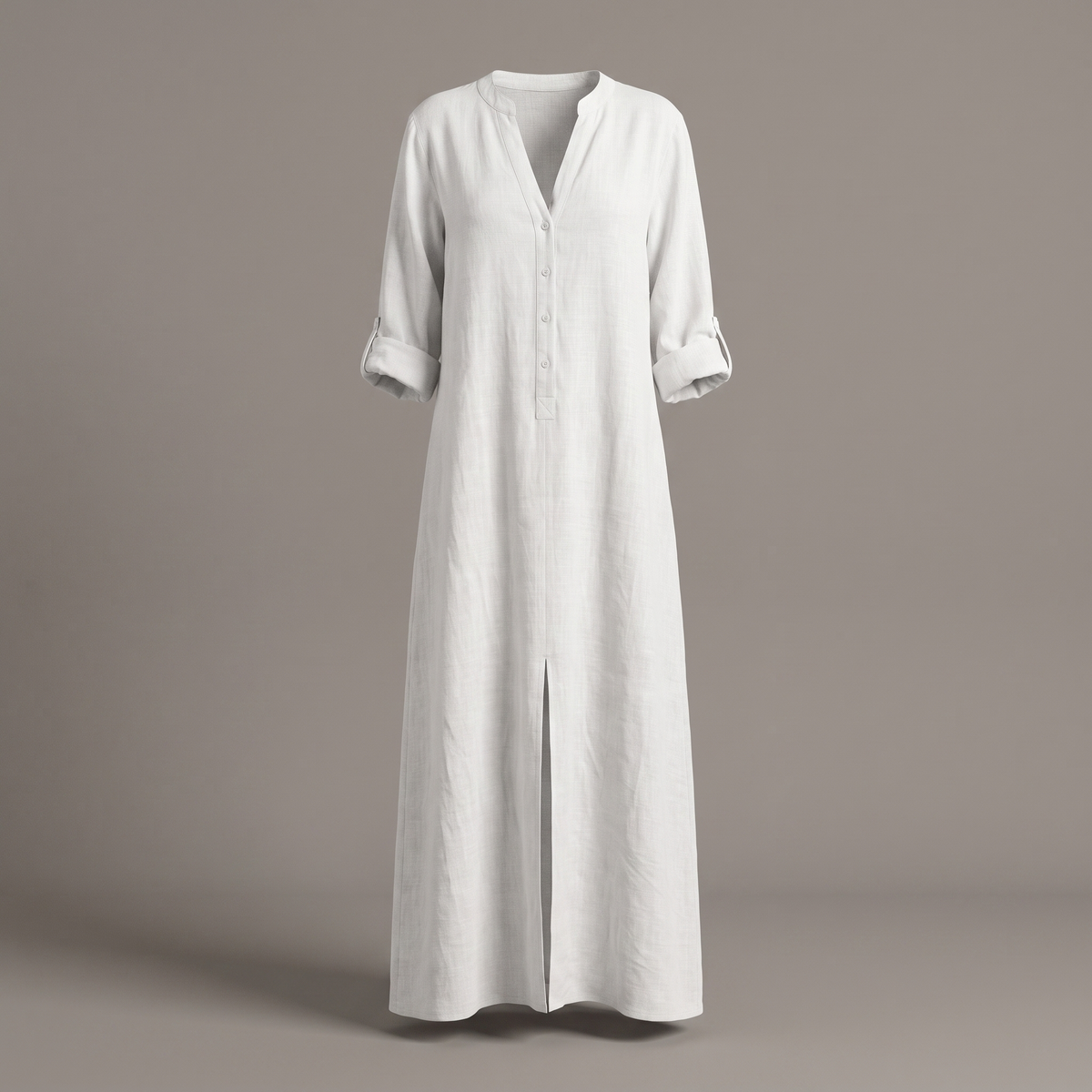 Harriet V-Neck Dress - White