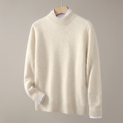 Harrington Heavy Knit Sweater - Beige
