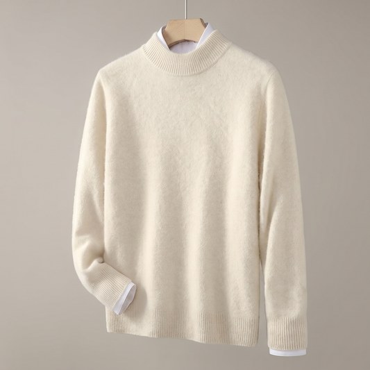 Harrington Heavy Knit Sweater - Beige