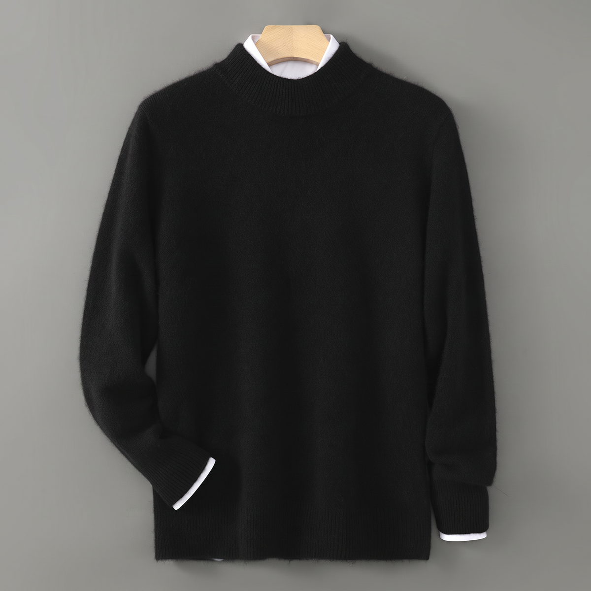 Harrington Heavy Knit Sweater - Black