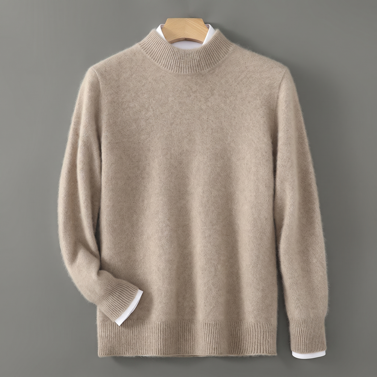 Harrington Heavy Knit Sweater - Camel