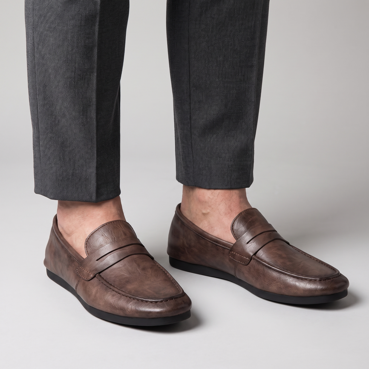 Harrington Penny Leather-Look Loafers