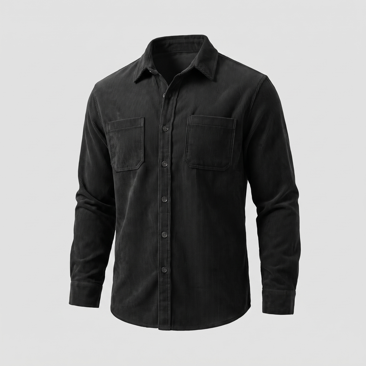 Harris Classic Corduroy Shirt - Black