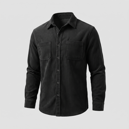 Harris Classic Corduroy Shirt - Black