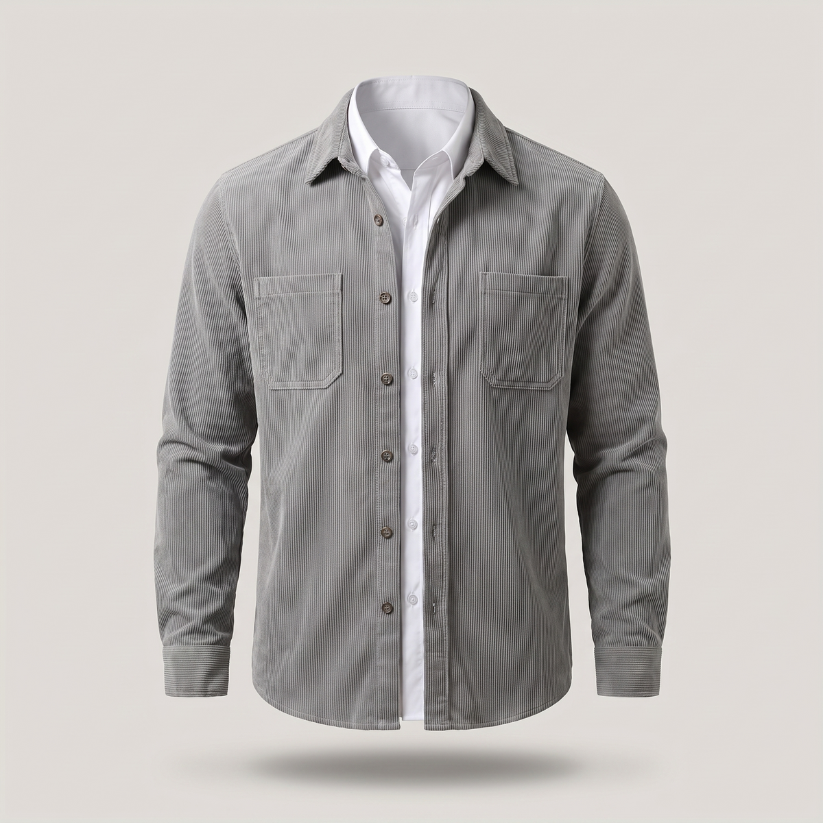 Harris Classic Corduroy Shirt - Grey