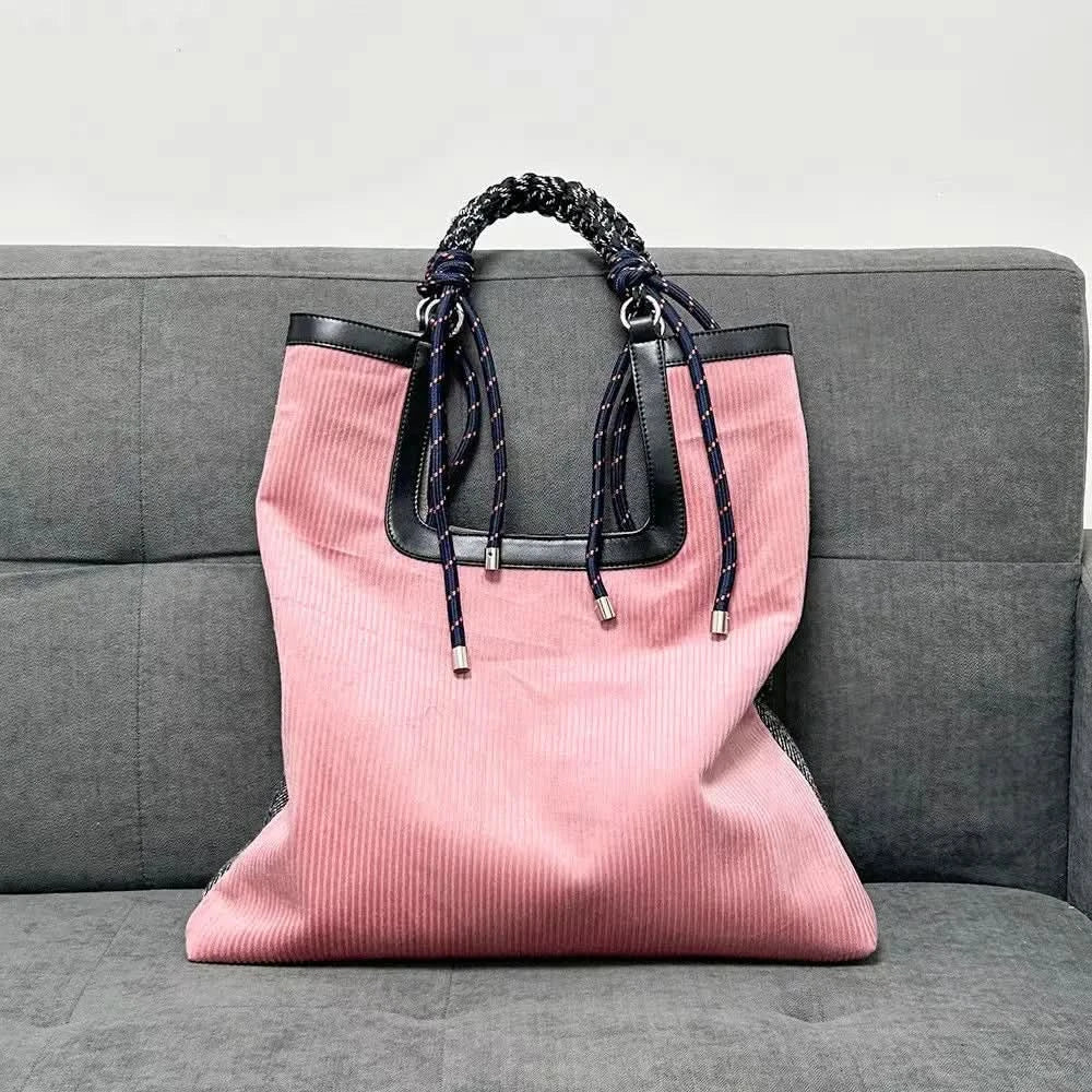 Harrison Corduroy Tote - Pink