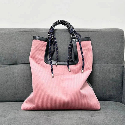 Harrison Corduroy Tote - Pink