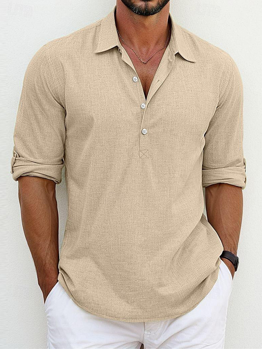 Harrison Linen Polo - Beige