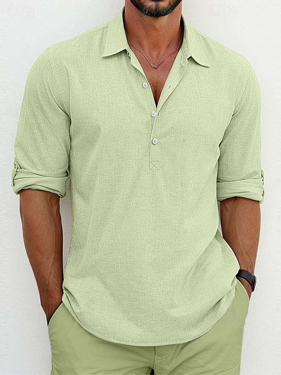 Harrison Linen Polo - Green