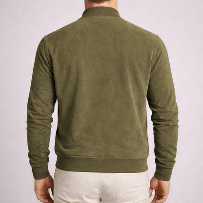 Harrison Suede-Look Bomber