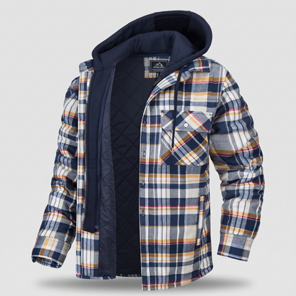 Harry Jacket Flannel with Removable Hood - Yellow