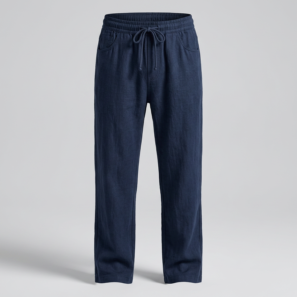 Hastings Casual Summer Trousers - Dark Blue