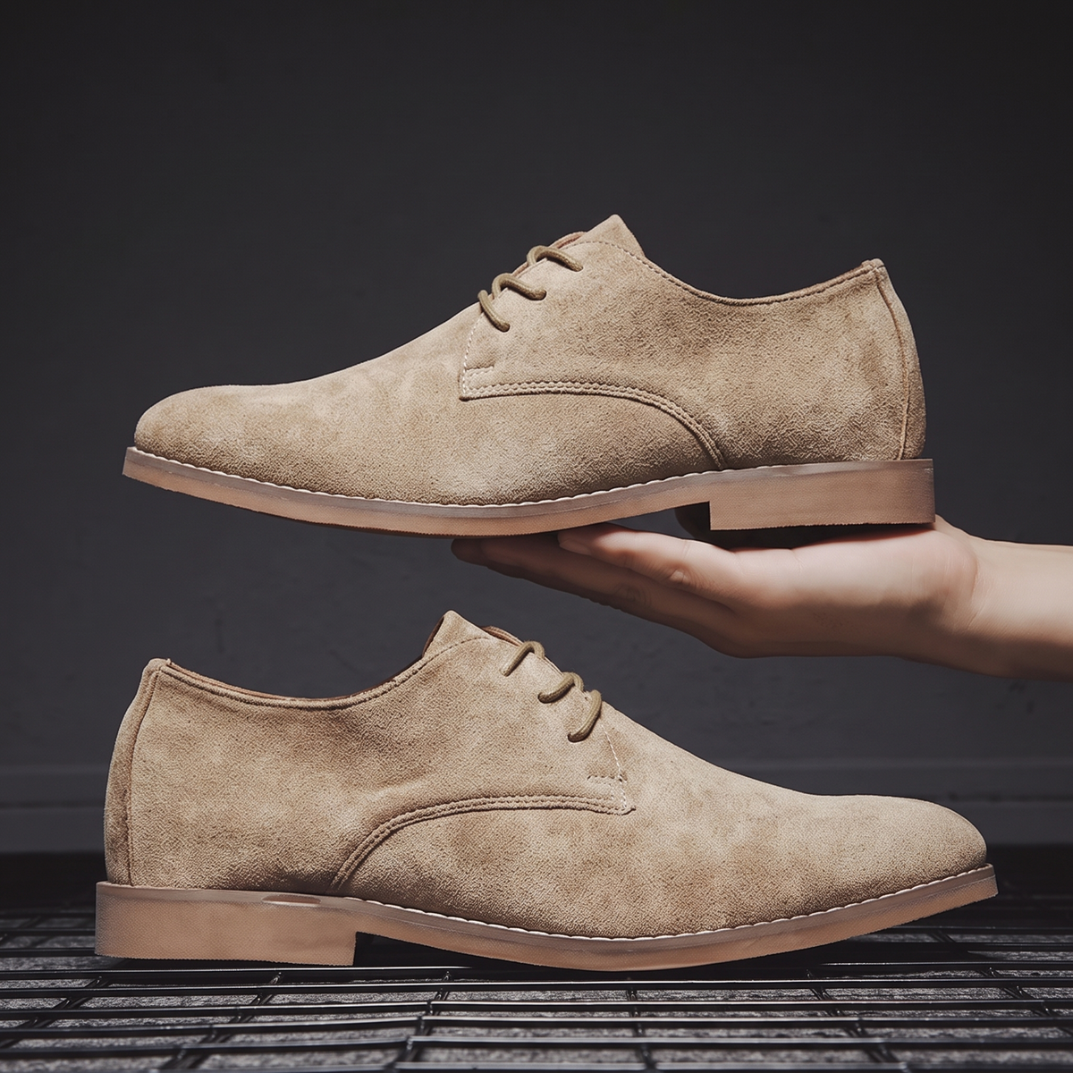 Hatherby Smart-Casual Oxford Shoes - Khaki
