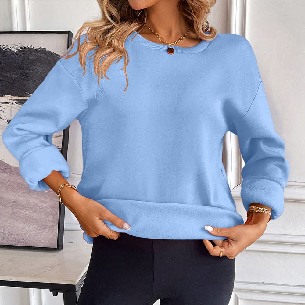 Haven Cotton Blend Sweatshirt - Light Blue