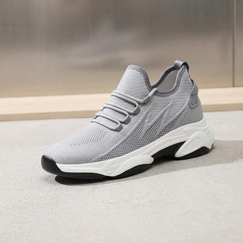 Hawkridge Elevated-Sole Trainers - Grey