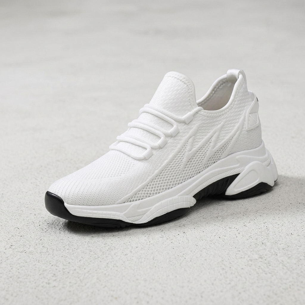 Hawkridge Elevated-Sole Trainers - White