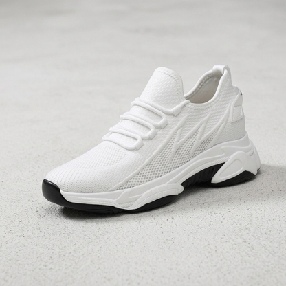 Hawkridge Elevated-Sole Trainers - White