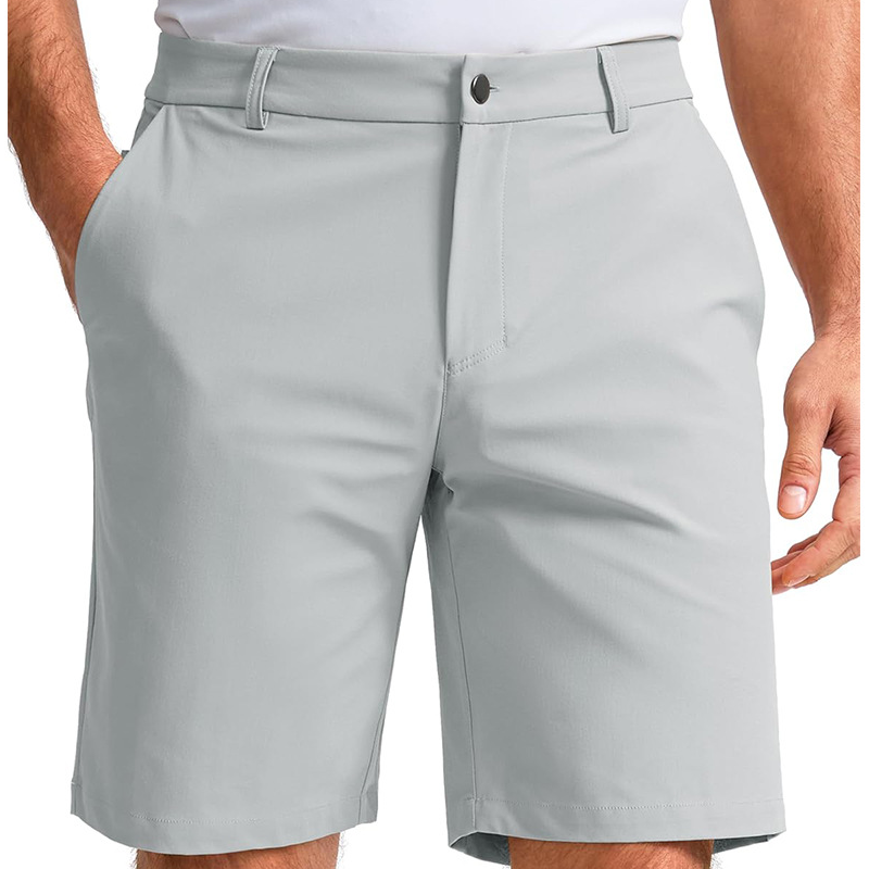 Hawkridge Tailored Stretch Shorts - Light Grey