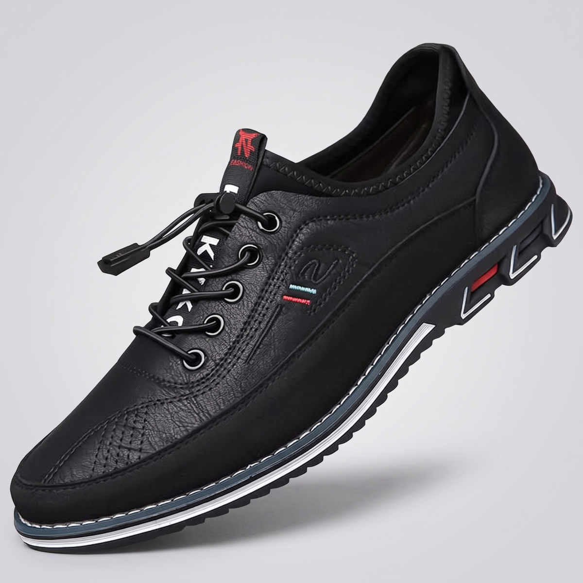 Hawthorne Leather-Look Oxford - Black