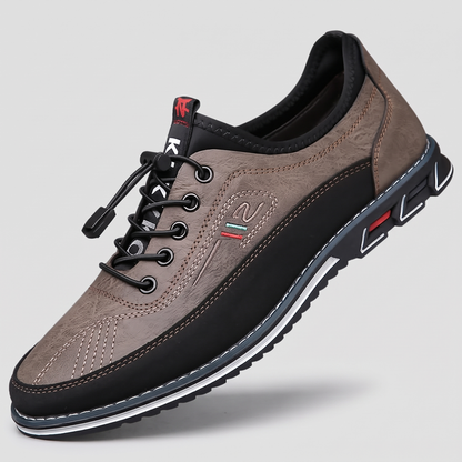 Hawthorne Leather-Look Oxford - Silver Brown