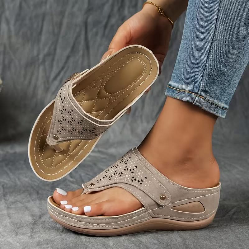 Helen Easy Walk Sandals - Grey
