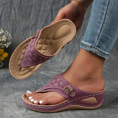 Helen Easy Walk Sandals - Red