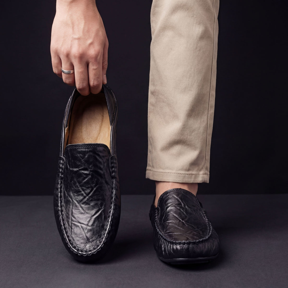 Henry Leather-Look Loafers