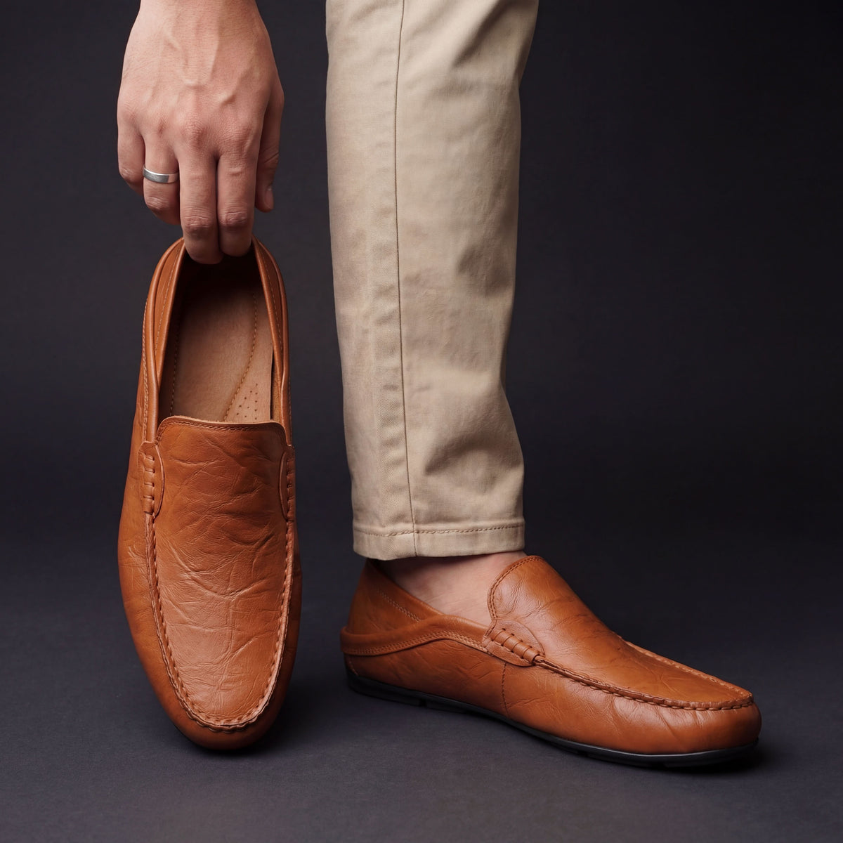 Henry Leather-Look Loafers