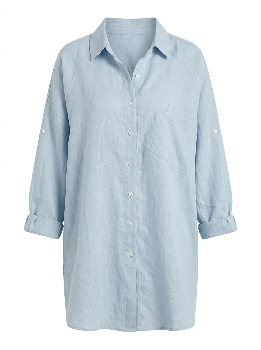Highclere Oversized Shirt - Sky Blue
