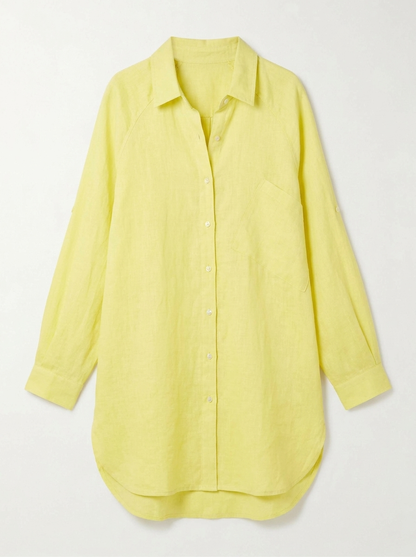 Highclere Oversized Shirt - Yellow
