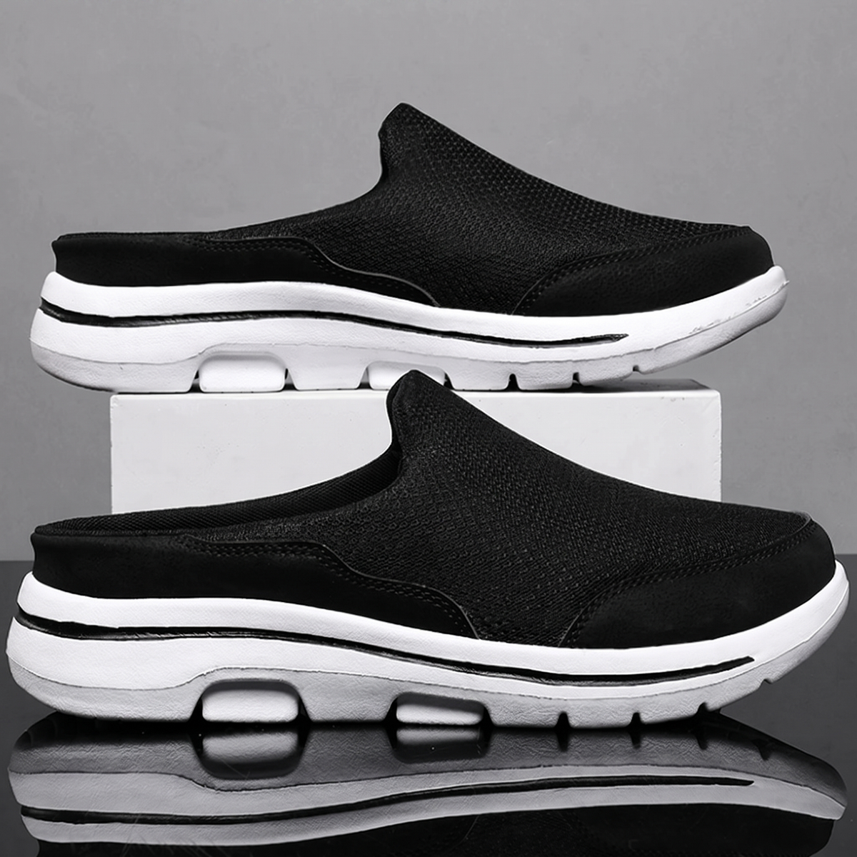 Hollingford Slip-On Trainers - Black