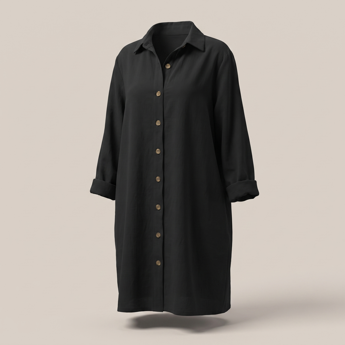 Hollinmere Button-Front Shirt Dress - Black