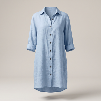 Hollinmere Button-Front Shirt Dress - Blue