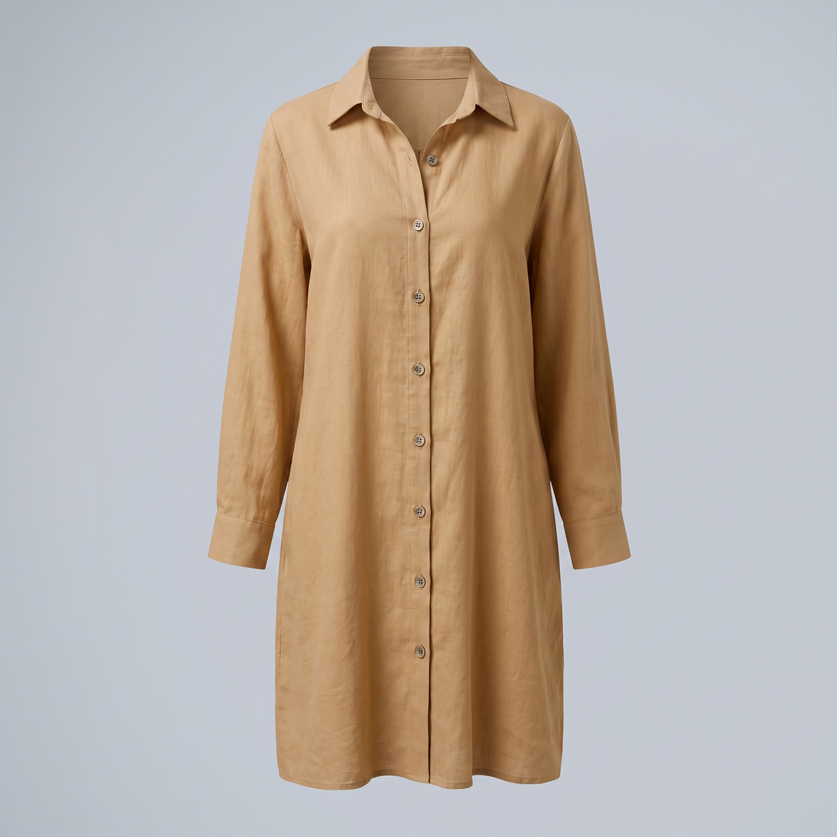 Hollinmere Button-Front Shirt Dress - Khaki