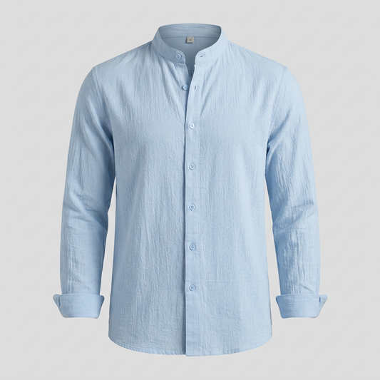 Hollinshaw Lightweight Linen Shirt - Blue