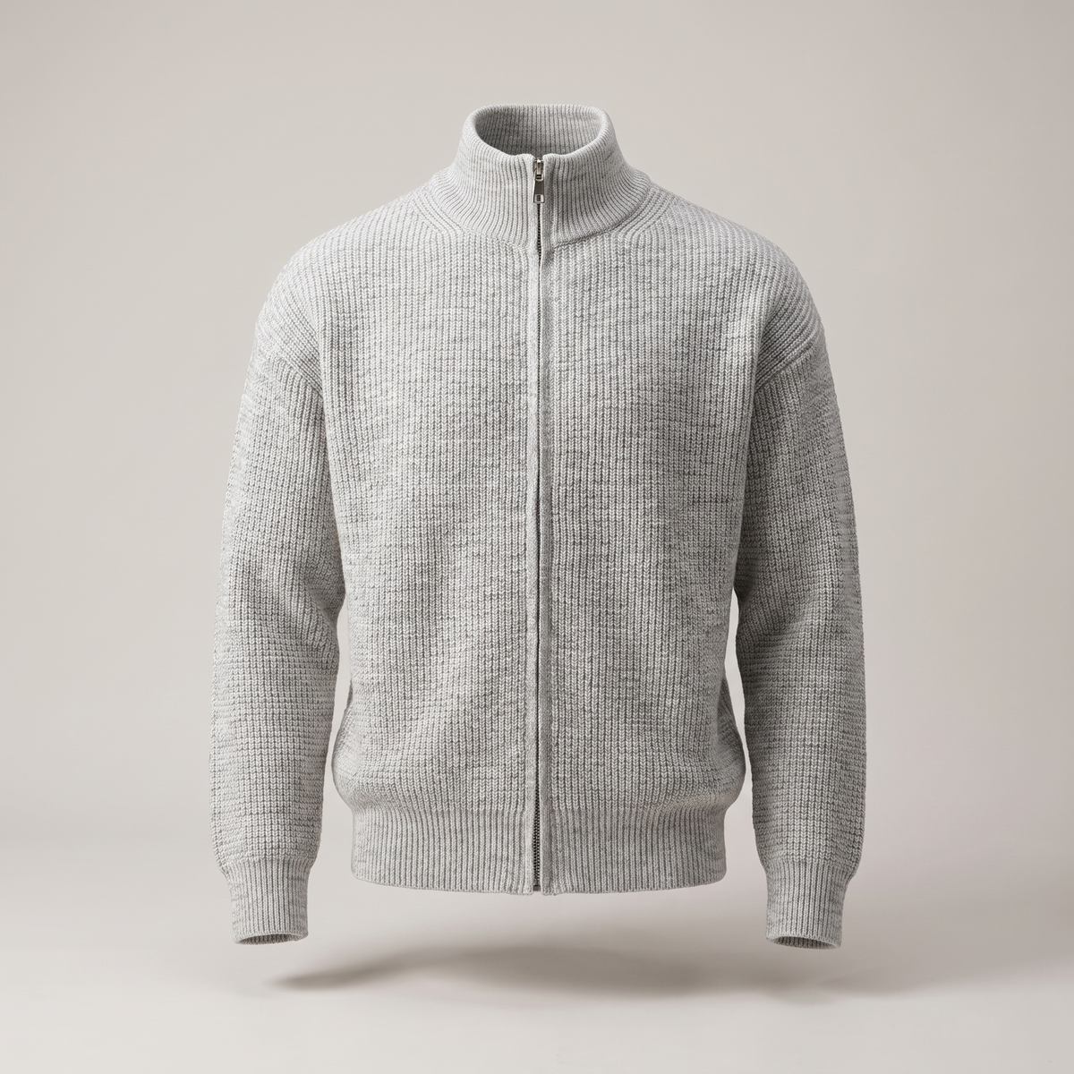 Hollis Smart-Casual Zip Cardigan - White