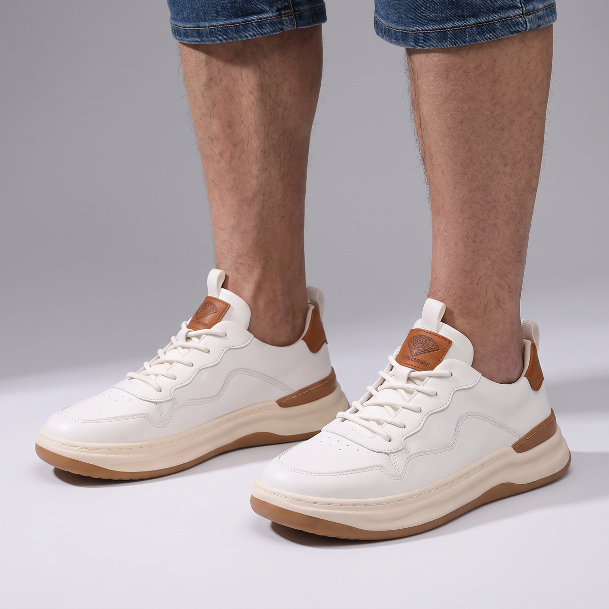 Hudson Leather-Look Sneakers