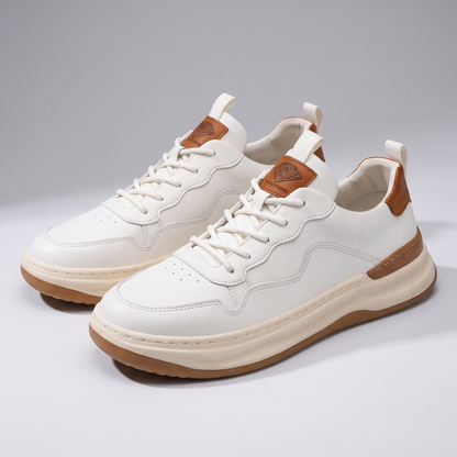 Hudson Leather-Look Sneakers - White