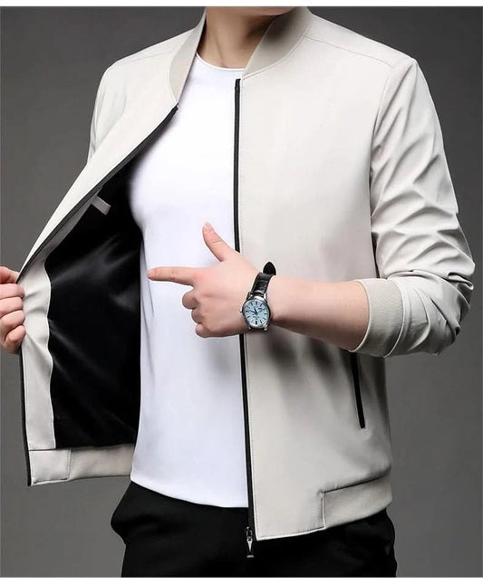 Hudson Stand-Collar Blazer