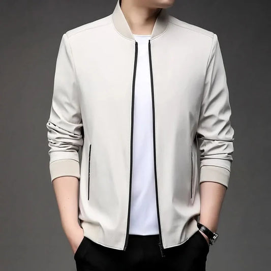 Hudson Stand-Collar Blazer - Off-White