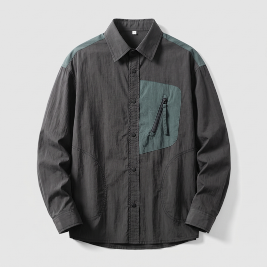Huxley Plaid Knit Winter Cardigan - Grey Blue
