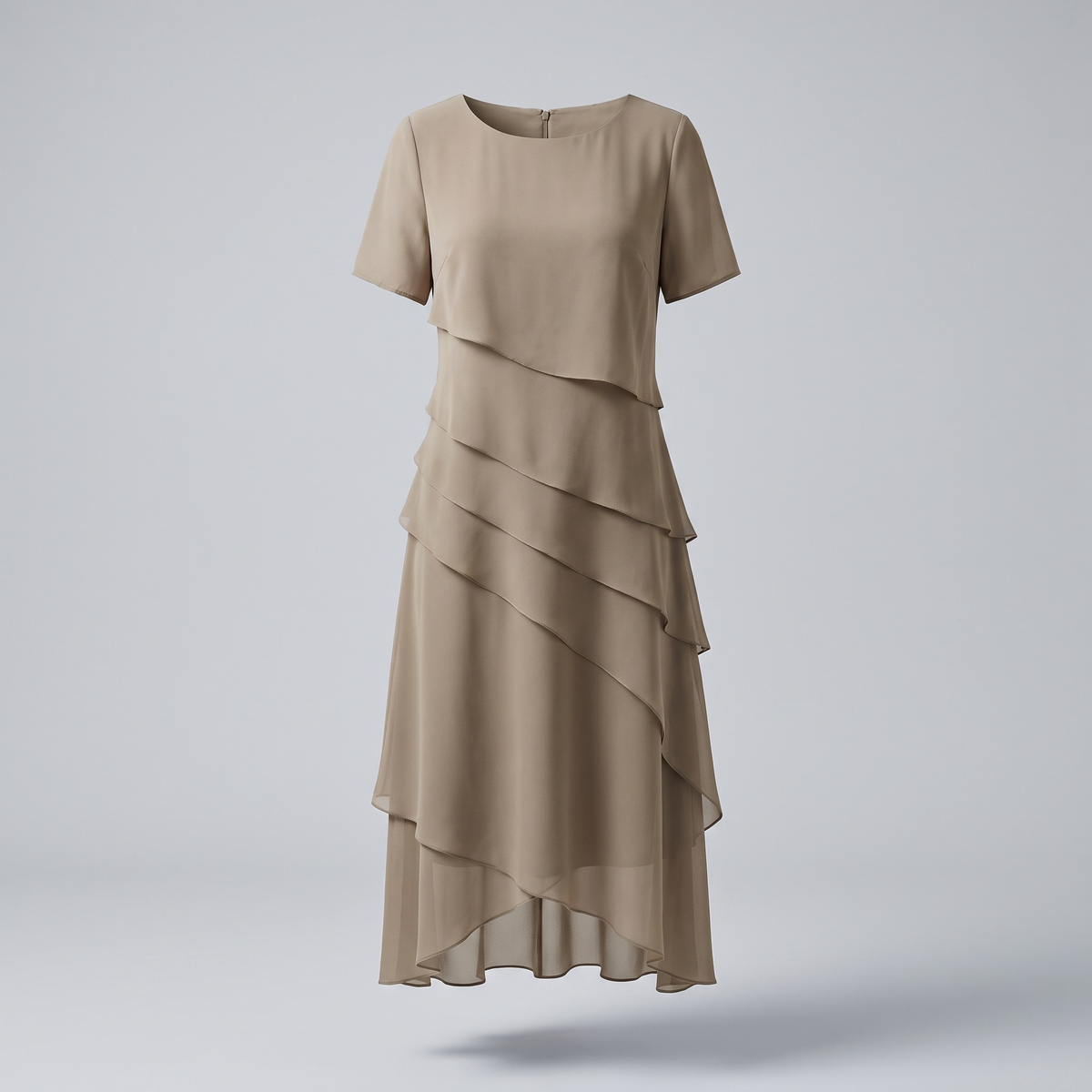 Irina Graceful Soft Touch Dress - Khaki