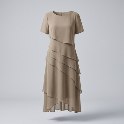 Irina Graceful Soft Touch Dress - Khaki