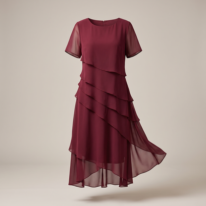 Irina Graceful Soft Touch Dress - Red