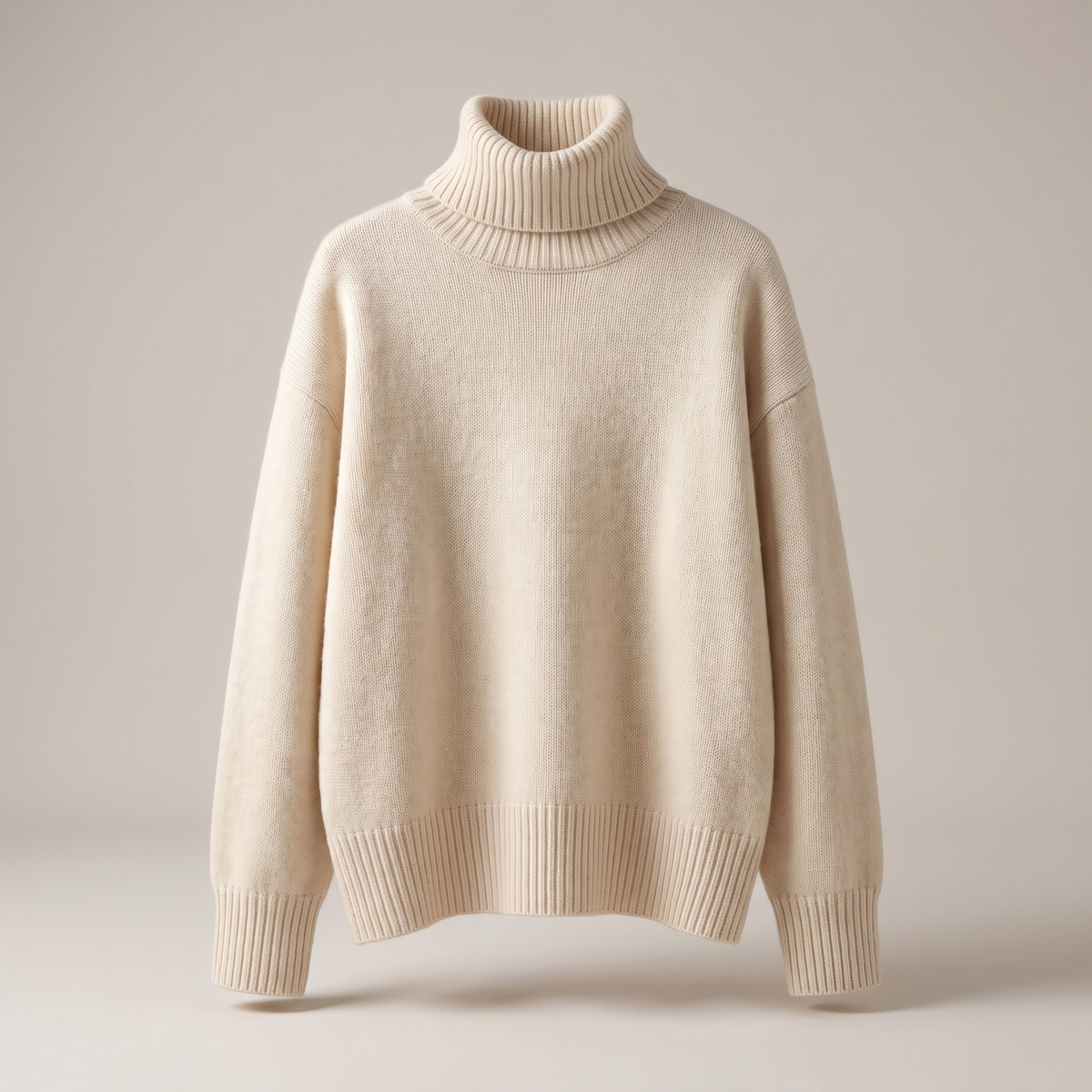 Isabella High-Neck Sweater - Beige
