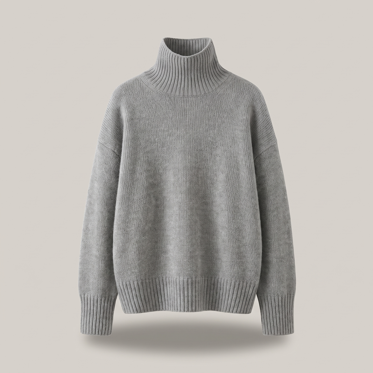 Isabella High-Neck Sweater - Grey