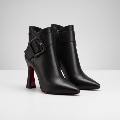 Isabelle Strap Detail Boots - Black