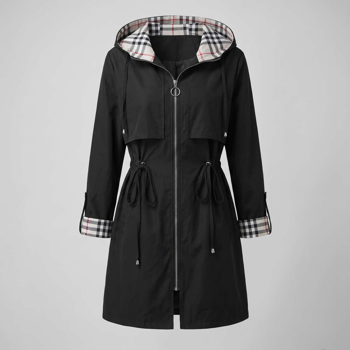 Isobel Rainproof Hooded Coat - Black