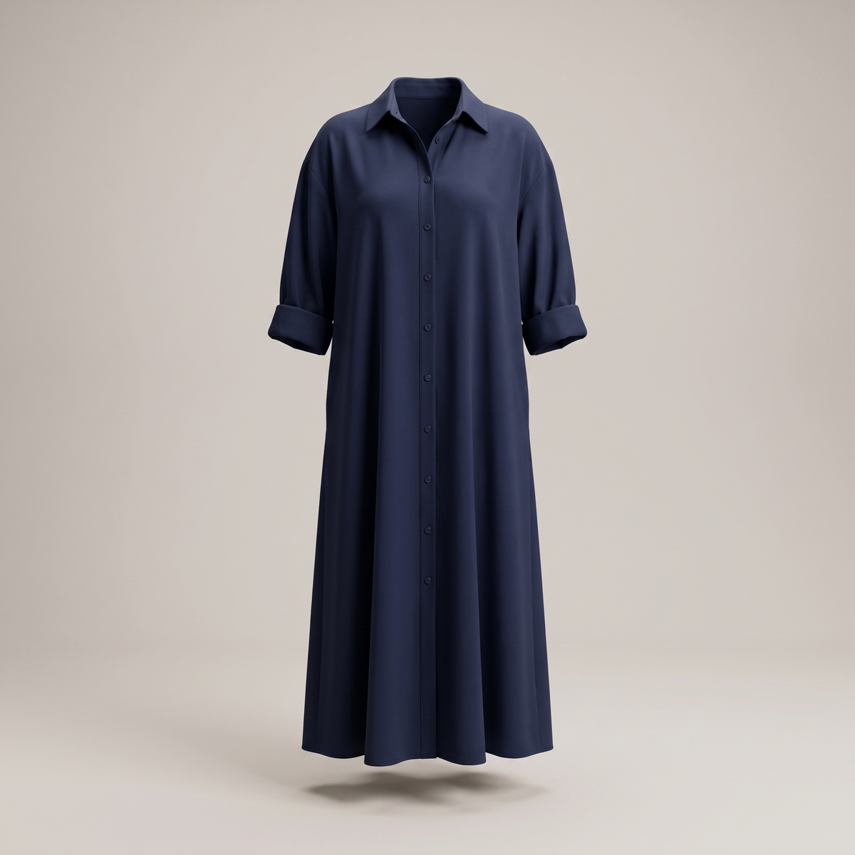 Ivy Button Dress - Black